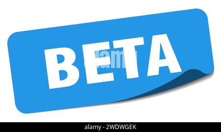 beta sticker. beta rectangular label isolated on white background Stock Vector