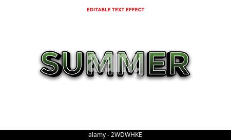 Editable text style effect - retro summer text in grunge style theme. vector illustration. Stock Vector