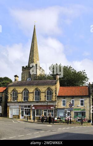 Summer view over the market place in Pickering town, North Yorkshire, England; UK Stock Photo