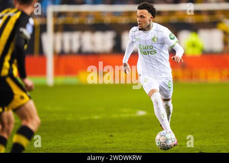 Arnhem, The Netherlands. 21st Jan, 2024. Arnhem - fe5 during the Eredivisie match between Vitesse v Feyenoord at Gelredome on 21 January 2024 in Arnhem, The Netherlands. Credit: box to box pictures/Alamy Live News Stock Photo