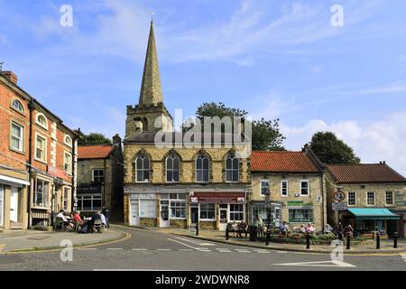 Summer view over the market place in Pickering town, North Yorkshire, England; UK Stock Photo