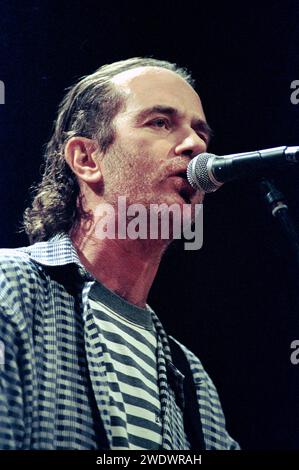Torino Italy 1997-10-16: Francesco De Gregori , Italian singer, live concert at the “Salone della Musica 1997” Stock Photo