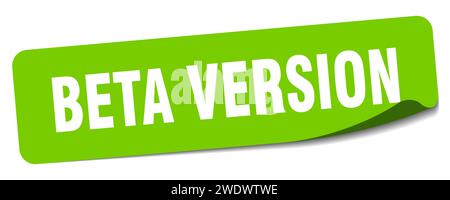 beta version sticker. beta version rectangular label isolated on white background Stock Vector