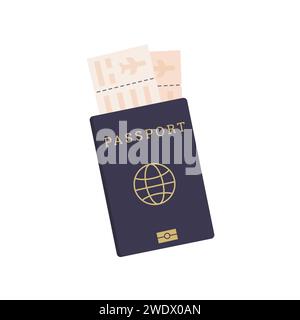 arrival boarding pass cartoon vector illustration Stock Vector Image ...