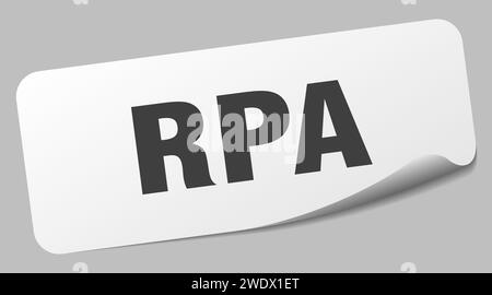 rpa sticker. rpa rectangular label isolated on white background Stock ...
