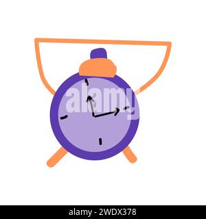 alarm clock vintage cartoon vector illustration Stock Vector Image ...