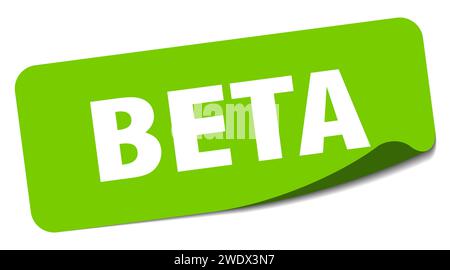 beta sticker. beta rectangular label isolated on white background Stock Vector