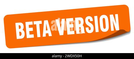 beta version sticker. beta version rectangular label isolated on white background Stock Vector