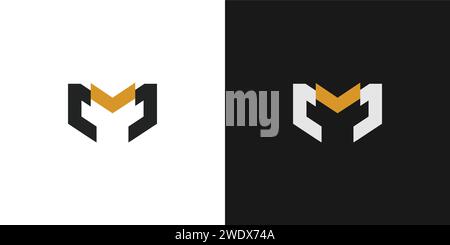 Modern and sophisticated letter M initials logo design Stock Vector