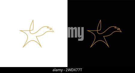 Unique and luxurious Angel star logo design Stock Vector