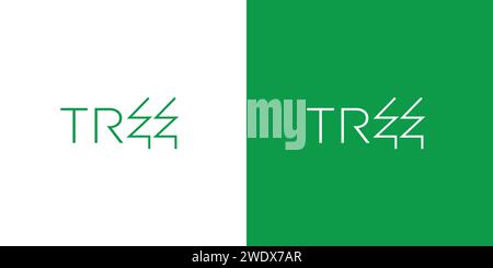 Unique and modern tree logo design Stock Vector