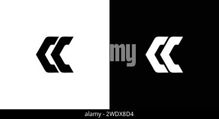 Modern and unique  letter CC initials logo design Stock Vector