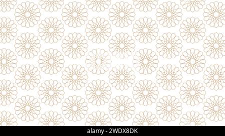 Seamless pattern with islamic mandalas on white background. Vector illustration. Stock Vector