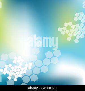 Blue Abstract background with hexagon shapes stock illustration Stock Vector