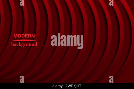 Luxury dark red gradient Background with striped wavy texture abstract style. Vip card. Vector Illustration about modern template design Stock Vector