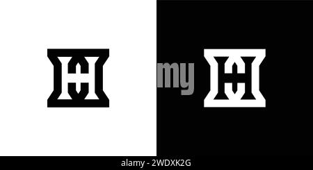 Bold and unique  letter HC initials logo design Stock Vector