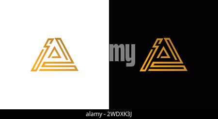 Modern and Sophisticated  letter A initials logo design Stock Vector