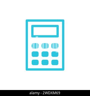 Simple calculator icon. From blue icon set. Stock Vector