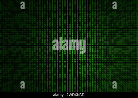 Zoom in on a binary code. Stock Photo
