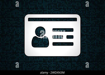 Phishing on a binary code background. Stock Photo