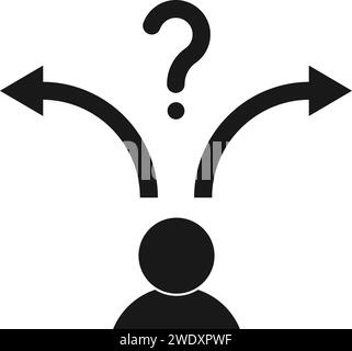 Difficult choice icon vector illustration design Stock Vector