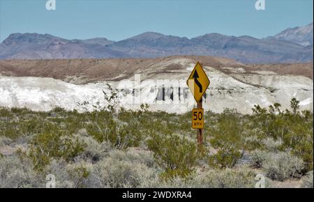 Chicane amidst desert beauty Stock Photo