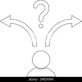 Difficult choice icon vector illustration design Stock Vector