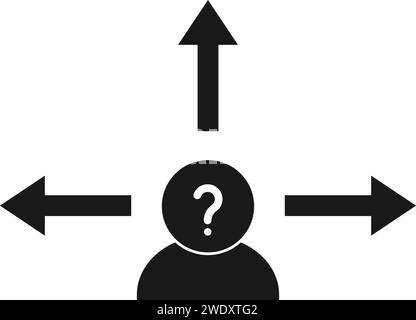 Difficult choice icon vector illustration design Stock Vector