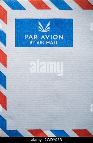 Close-up of an air mail envelope Stock Photo