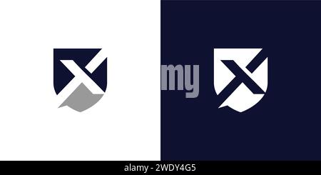 The security X logo design is bold and strong 2 Stock Vector