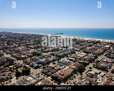 Aerial view of Huntington Beach, Orange County, California USA Stock Photo