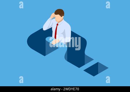 Isometric Question Marks, Message box with question, Chatbot technology, AI chat bot based on artificial intelligence. Ask Questions and receive Stock Vector