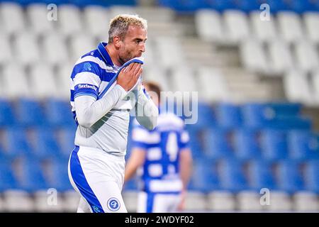 Doetinchem, Netherlands. 22nd Jan, 2024. DOETINCHEM, NETHERLANDS - JANUARY 22: Ralf Seuntjens of De Graafschap is substituted during the Dutch Keuken Kampioen Divisie match between De Graafschap and Jong PSV at Stadion De Vijverberg on January 22, 2024 in Doetinchem, Netherlands. (Photo by Rene Nijhuis/Orange Pictures) Credit: Orange Pics BV/Alamy Live News Stock Photo