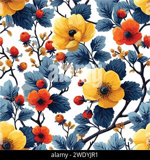seamless floral pattern, Stock Vector