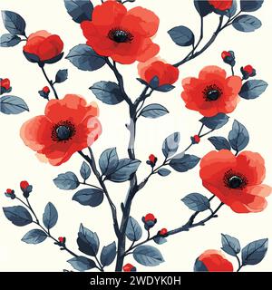 seamless floral pattern, Stock Vector