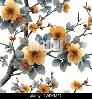 seamless floral pattern, Stock Vector