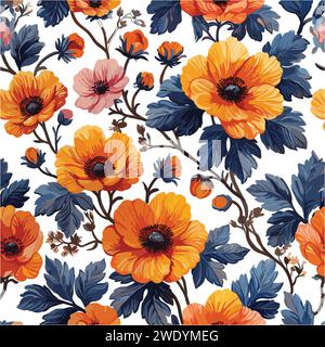 seamless floral pattern, Stock Vector