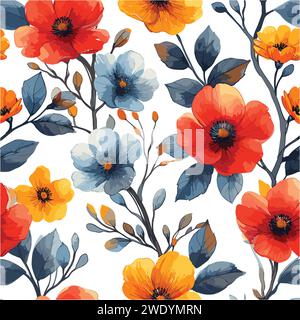 seamless floral pattern, Stock Vector