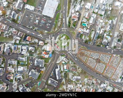 Aerial view of residential area Kingersheim, Mulhouse, Alsace, France. Stock Photo