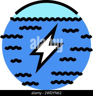 wave energy converter tidal icon color illustration Stock Vector Image ...