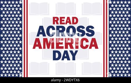 Read Across America Day Vector Illustration. Suitable for greeting card, poster and banner. Stock Vector