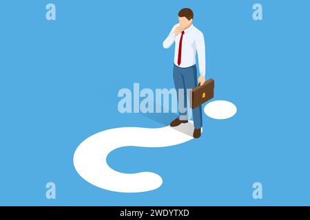 Isometric Question Marks, Message box with question, Chatbot technology, AI chat bot based on artificial intelligence. Man Ask Questions and receive Stock Vector