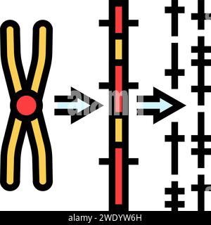 gene mapping cryptogenetics color icon vector illustration Stock Vector ...