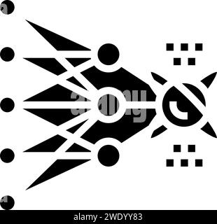 communication quantum technology glyph icon vector illustration Stock ...