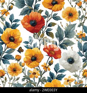 seamless floral pattern, Floral templates, flower background with watercolor, Best Floral and Flowers Images, Floral royalty, floral pattern, Stock Vector