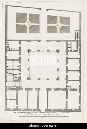 Plattegrond Van Palazzo Torlonia, Giovanni Battista Fonda, After Pietro ...