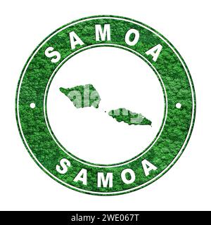 Samoa Postcode Example Map of Samoa, Postal Passport Stamp, Travel Stamp, Clipping path Stock ...