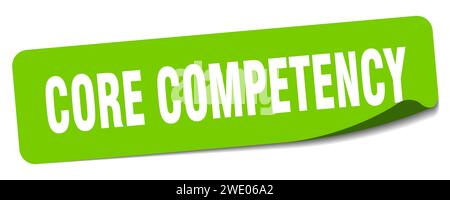 core competency sticker. core competency rectangular label isolated on ...