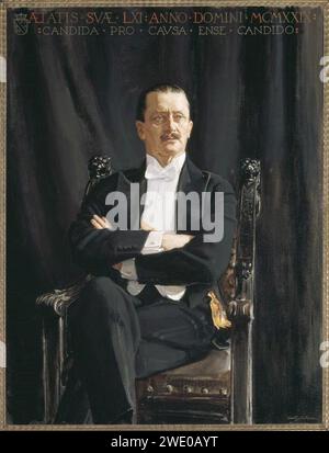 Akseli Gallen-Kallela - Portrait of Carl Gustaf Emil Mannerheim (1929). Stock Photo