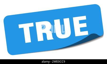 true sticker. true rectangular label isolated on white background Stock ...